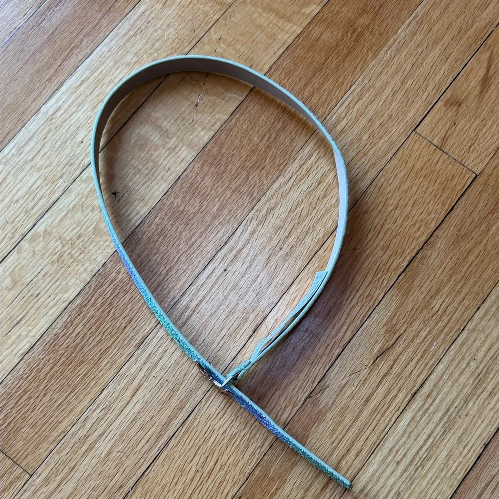 Target Blue-Green Gradient Kids Belt with Silver Butterfly Charm